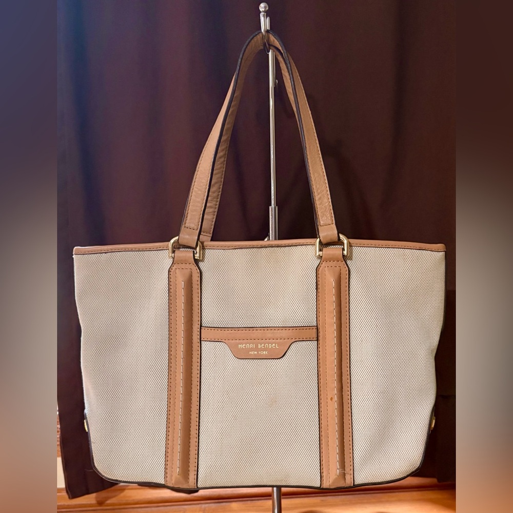 HENRI BENDEL Canvas & Leather Tote